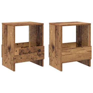 vidaXL Ράφι Περιοδικών 2 τεμ. Παλιό ξύλο 35x30x45cm