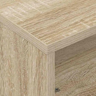 vidaXL Κομοδίνο με τροχούς Δρύς Sonoma 50,5x50x30 εκ 1 τεμ.
