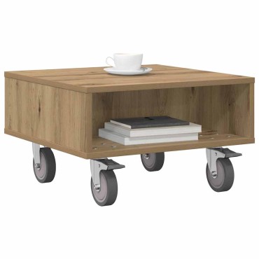 vidaXL Κομοδίνο με τροχούς Artisan Oak 50,5x50x30 εκ 1 τεμ.