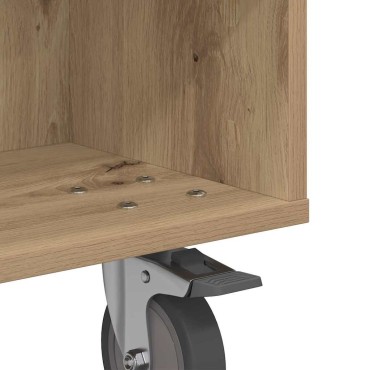 vidaXL Κομοδίνο με τροχούς Artisan Oak 50,5x50x30 εκ 1 τεμ.