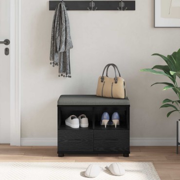 vidaXL Παγκάκι Χαλωρίου Μαύρη Δρυς 60x38x46 εκ 1 τεμ.