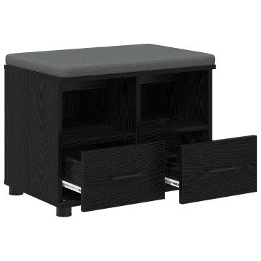 vidaXL Παγκάκι Χαλωρίου Μαύρη Δρυς 60x38x46 εκ 1 τεμ.