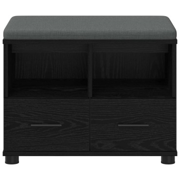 vidaXL Παγκάκι Χαλωρίου Μαύρη Δρυς 60x38x46 εκ 1 τεμ.