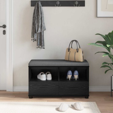 vidaXL Παγκάκι Χαλωρίου Μαύρη Δρυς 80x38x46 εκ 1 τεμ.