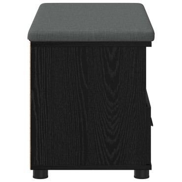 vidaXL Παγκάκι Χαλωρίου Μαύρη Δρυς 80x38x46 εκ 1 τεμ.