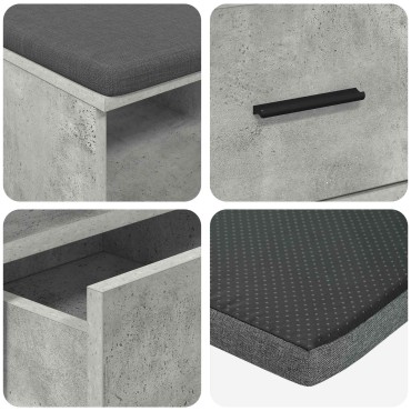 vidaXL Παγκάκι Χαλωρίου Σκυρόχρωμο Γκρι 80x38x46 εκ 1 τεμ.