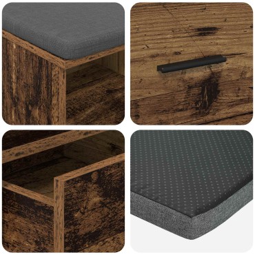 vidaXL Παγκάκι Χαλωρίου Παλιό ξύλο 80x38x46 εκ 1 τεμ.