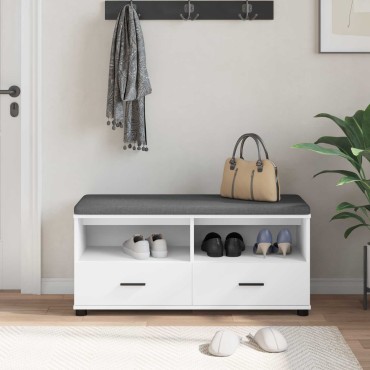 vidaXL Παγκάκι Χαλωρίου Λευκός 100x38x46 εκ 1 τεμ.