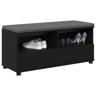 vidaXL Παγκάκι Χαλωρίου Μαύρη Δρυς 100x38x46 εκ 1 τεμ.