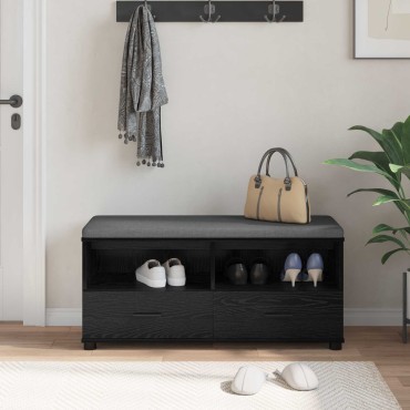 vidaXL Παγκάκι Χαλωρίου Μαύρη Δρυς 100x38x46 εκ 1 τεμ.