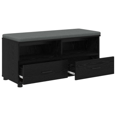 vidaXL Παγκάκι Χαλωρίου Μαύρη Δρυς 100x38x46 εκ 1 τεμ.