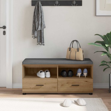 vidaXL Παγκάκι Χαλωρίου Τεχνίτικη Δρυς 100x38x46 εκ 1 τεμ.