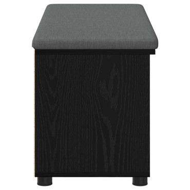 vidaXL Παγκάκι Χαλωρίου με μαξιλάρι Μαύρη Δρυς 100x38x46 εκ 1 τεμ.
