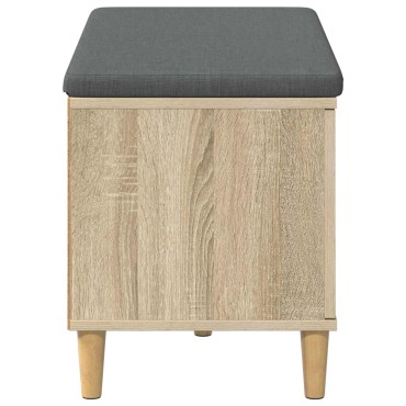 vidaXL Παγκάκι Χαλωρίου με μαξιλάρι Δρύς Sonoma 80x38x46 εκ 1 τεμ.
