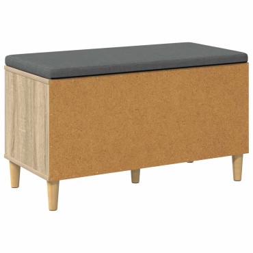 vidaXL Παγκάκι Χαλωρίου με μαξιλάρι Δρύς Sonoma 80x38x46 εκ 1 τεμ.