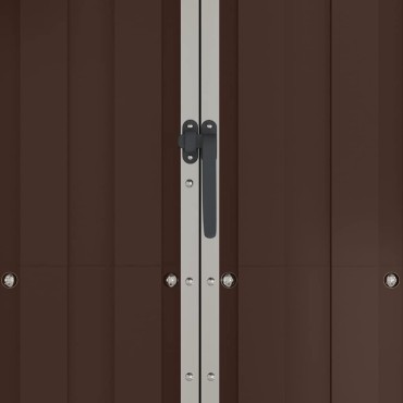 vidaXL Αποθήκη Κήπου Καφέ 116x45x175 εκ. από Γαλβανισμένο Ατσάλι