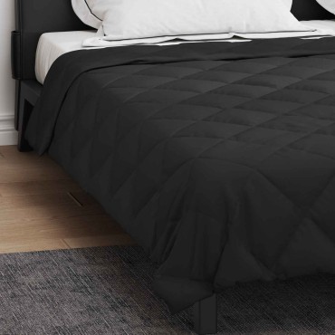 vidaXL Κουβέρτα ολόκληρου του χρόνου Μαύρο 200 x 200 cm Μικροΐνες