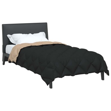 vidaXL Χειμερινό Παπλωματοθήκη 140 x 220 cm 450 gsm Μαύρο και Ταμπά