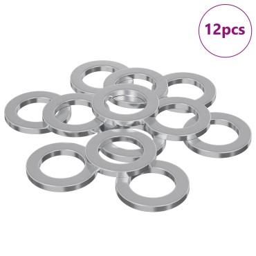 vidaXL Βίδες 12 τμχ. Ασημί 10 x 10 x 1,2 χιλ Σίδερο