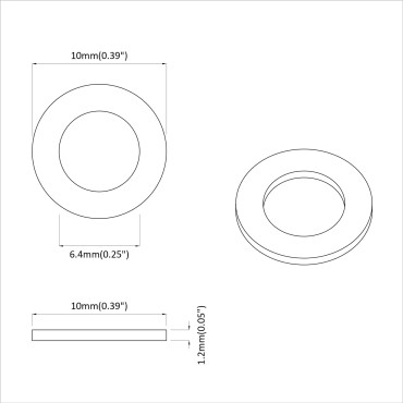 vidaXL Βίδες 12 τμχ. Ασημί 10 x 10 x 1,2 χιλ Σίδερο