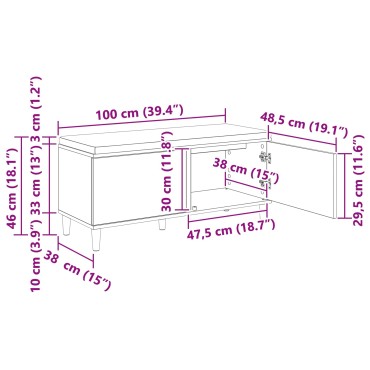 vidaXL Παγκάκι Χαλωρίου με μαξιλάρι Παλιό ξύλο 100x38x46 εκ 1 τεμ.