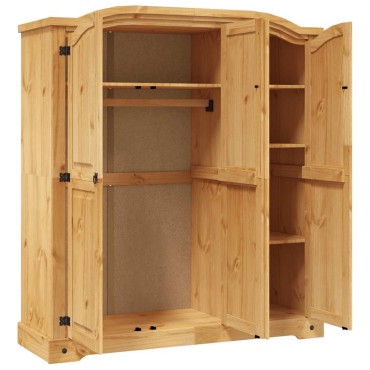 vidaXL Ντουλάπα Τρίφυλλη Μεξικάνικο Στιλ Corona 150,5x52x170cm 1 τεμ.