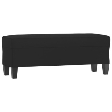 vidaXL Πάγκος Μαύρος 100x35x41cm από Ύφασμα Μικροϊνών 1 τεμ.