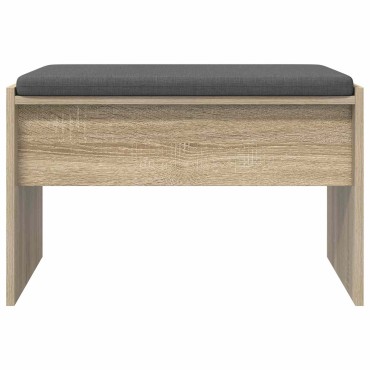 vidaXL Παγκάκι Χαλωρίου με μαξιλάρι Δρύς Sonoma 63x38x40 εκ 1 τεμ.