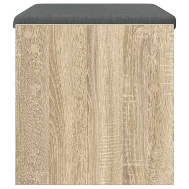 vidaXL Παγκάκι Χαλωρίου με μαξιλάρι Δρύς Sonoma 63x38x40 εκ 1 τεμ.