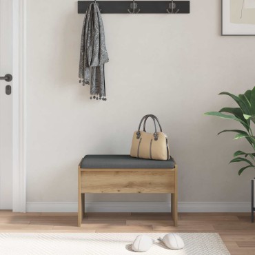 vidaXL Παγκάκι Χαλωρίου Artisan Oak 63x38x40 εκ 1 τεμ.