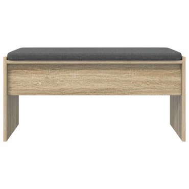 vidaXL Παγκάκι Χαλωρίου με μαξιλάρι Δρύς Sonoma 83x38x40 εκ 1 τεμ.