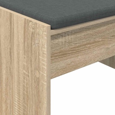 vidaXL Παγκάκι Χαλωρίου με μαξιλάρι Δρύς Sonoma 83x38x40 εκ 1 τεμ.