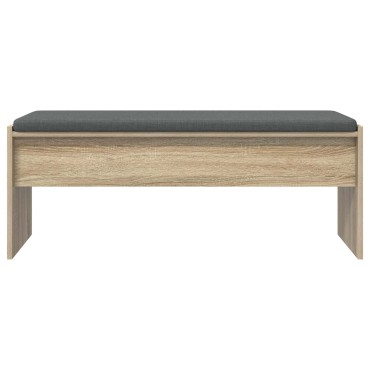 vidaXL Παγκάκι Χαλωρίου με μαξιλάρι Δρύς Sonoma 103x38x40 εκ 1 τεμ.