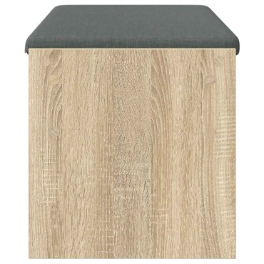 vidaXL Παγκάκι Χαλωρίου με μαξιλάρι Δρύς Sonoma 103x38x40 εκ 1 τεμ.