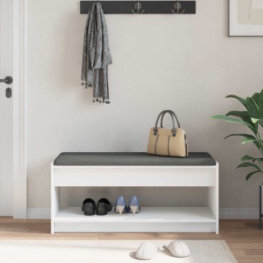 vidaXL Παγκάκι Χαλωρίου Λευκός 103x38x45 εκ 1 τεμ.