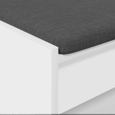 vidaXL Παγκάκι Χαλωρίου Λευκός 103x38x45 εκ 1 τεμ.