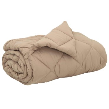vidaXL Κουβέρτα ολόκληρου του χρόνου Taupe 220 x 240 cm Μικροΐνες