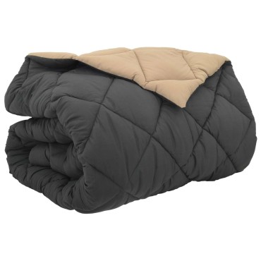 vidaXL Χειμερινό Παπλωματοθήκη 200 x 220 cm 450 gsm Ανθρακί και Ταμπά