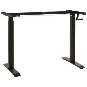 vidaXL Γραφείο Μαύρο και φυσικό 120x60cm Στερεό Ξύλο Δρυός 1 τεμ.