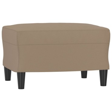 vidaXL Υποπόδιο Καπουτσίνο 60x50x41cm από Συνθετικό Δέρμα 1 τεμ.