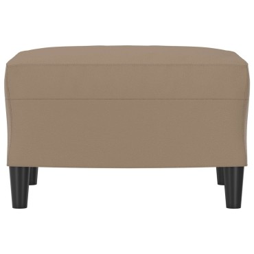 vidaXL Υποπόδιο Καπουτσίνο 60x50x41cm από Συνθετικό Δέρμα 1 τεμ.