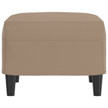 vidaXL Υποπόδιο Καπουτσίνο 60x50x41cm από Συνθετικό Δέρμα 1 τεμ.