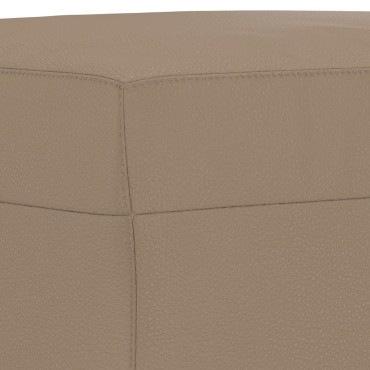 vidaXL Υποπόδιο Καπουτσίνο 60x50x41cm από Συνθετικό Δέρμα 1 τεμ.