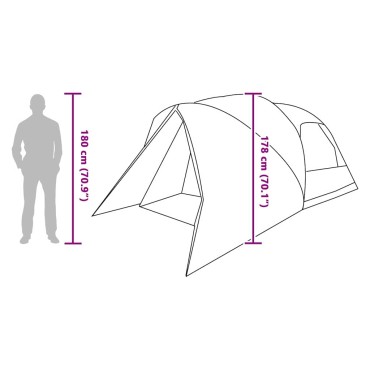 vidaXL Σκηνή Dome 4 Ατόμων 4 ατόμων Πράσινο
