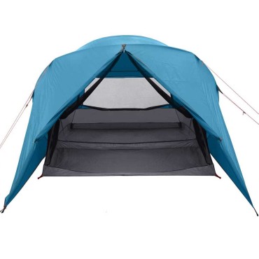 vidaXL Σκηνή Dome 4 Ατόμων με στέγη Μπλε 455 x 252 x 178 εκ