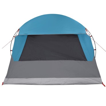 vidaXL Σκηνή Dome 4 Ατόμων με στέγη Μπλε 455 x 252 x 178 εκ