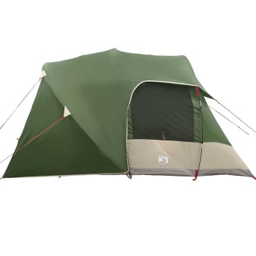 vidaXL Κατασκήνωση 6 Ατόμων με στέγη Πράσινο 500 x 314 x 206 εκ