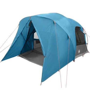 vidaXL Κατασκήνωση 6 Ατόμων με στέγη Μπλε 500 x 314 x 206 εκ