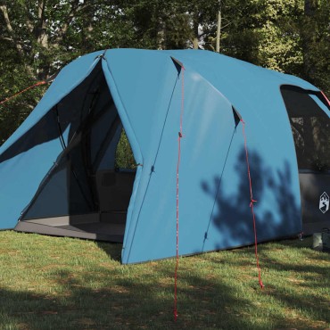 vidaXL Κατασκήνωση 6 Ατόμων με στέγη Μπλε 500 x 314 x 206 εκ