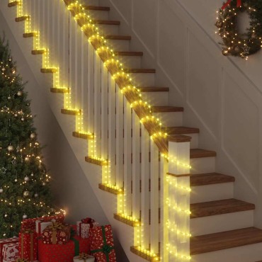 vidaXL Φωτιστικό Συρματόσχοινο με 2400 LED Θερμό λευκό 100 m PVC